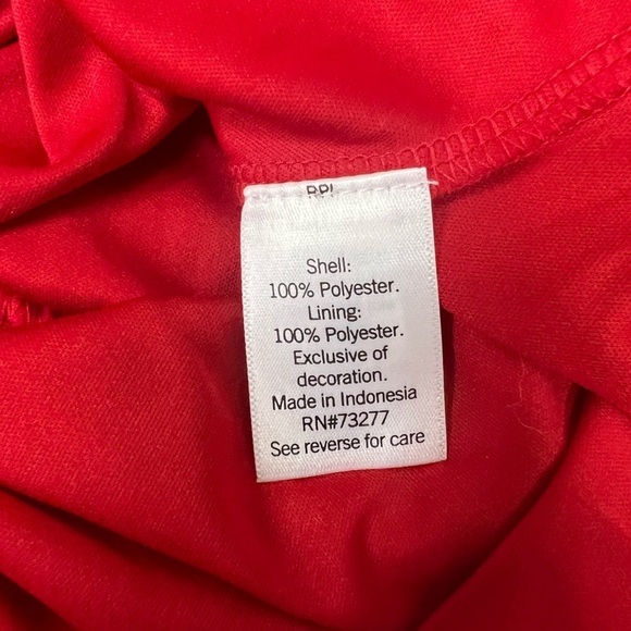 Nine West Red Smocked Waist Dress Size S - Picture 5 of 10